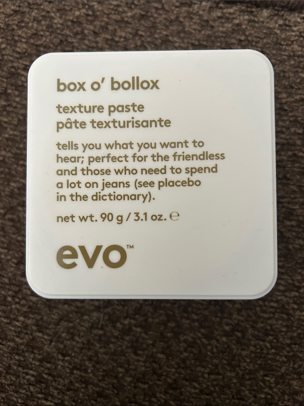 New Evo Box O'Bollox Texture Paste 3.1 Oz